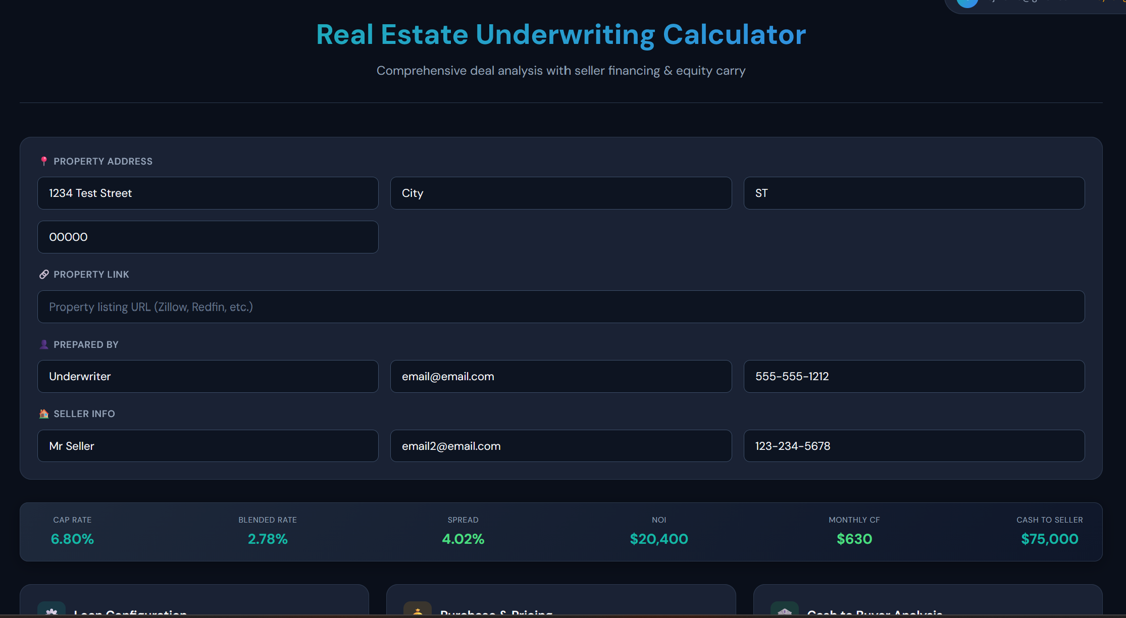 Equity Carry Calculator preview